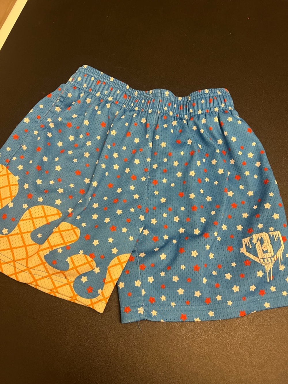 Baseball lifestyle 101 stars red white blue boys shorts